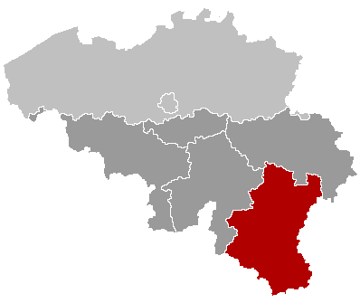 Kaartje Provinncie Luxemburg